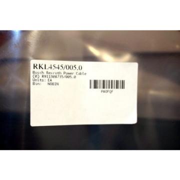 NEW BOSCH REXROTH RKL4545 / 005.0 POWER CABLE R911308735/005.0 RKL45450050