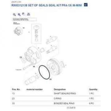 Bosch Rexroth Seal Kit R900312138 Set of Seals PR4-1X/.M-MINI