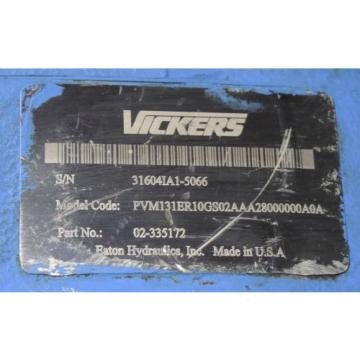 New Vickers Hydraulic Motor PVM131ER10GS02AAA28000000A0A Part No. 02335175 Pump