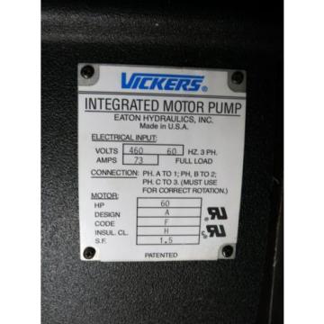 60 HP Vickers Integrated Motor 35 GPM 2500 PSI Hydraulic Power Supply New Pump