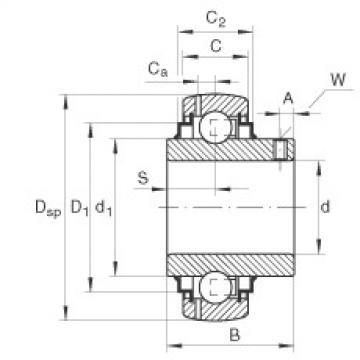 Radial insert ball bearings - GYE15-XL-KRR-B
