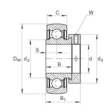 Radial insert ball bearings - RAE25-XL-NPP-B