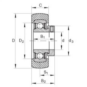 Radial insert ball bearings - RABRA30/62-XL-FA106