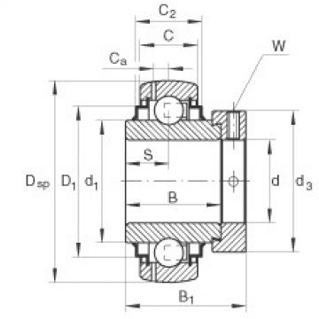 Radial insert ball bearings - GE17-XL-KRR-B