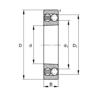 Self-aligning ball bearings - 1211-K-TVH-C3