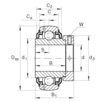 Radial insert ball bearings - GE30-XL-KRR-B-2C