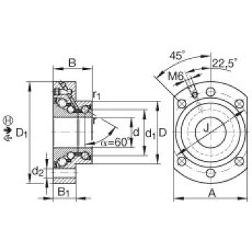 Angular contact ball bearing units - DKLFA30100-2RS