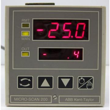 ABB KENT-TAYLOR MICRO-SCAN 200 INDICATING PROCESS CONTROLLER 201RB60102C