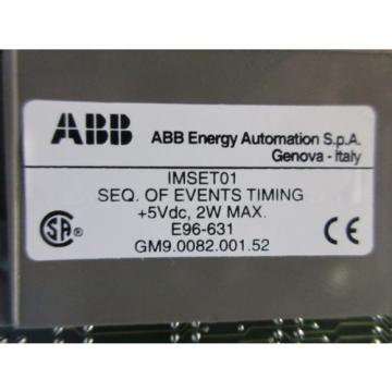 ABB Bailey IMSET01 Symphony Sequence Of Events Timing Module GM9.0082.001.52