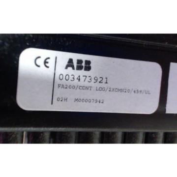 New ABB 003473921 FA200/CONTROLLOGIX/2XOMN20/458 - 60 day warranty