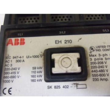 ABB EH 210 CONTACTOR 120V *NEW NO BOX*