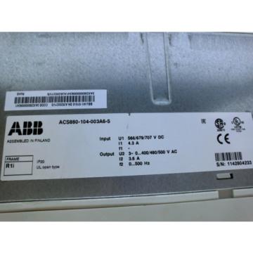 ABB ACS880-104-003A6-5,FEN-11,FSO-12,FECA-01,U1 566/679/707 Vdc,used-4358