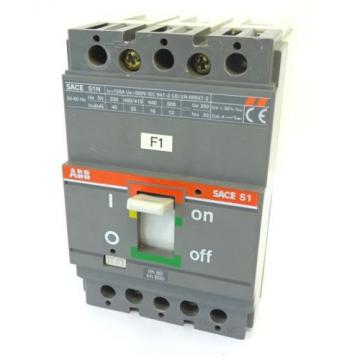 ABB SACE S1N Leistungsschalter Circuit Breaker Ue 500V Iu 125A 40A bei 230V S1