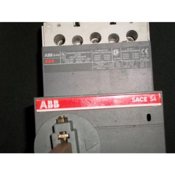 ABB SACE S4 250 AMP WITH VFD HANDLE EXTENSION USED IN EXCELLENT CONDITION