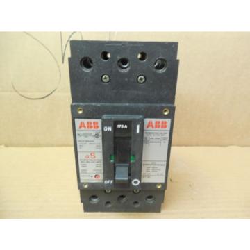 ABB Circuit Breaker TF3225 RT-594 175A 175 A Amp 3P 480/690 VAC 500 VDC Used