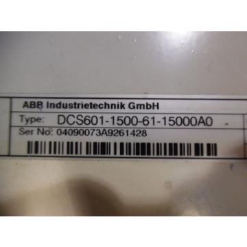 ABB DCS 600 (1400HP) DC MOTOR DRIVE TYPE:DCS601-1500-61-15000A0 PH:3 600VAC USED