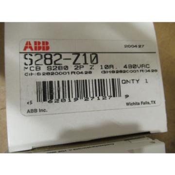 ABB CIRCUIT BREAKER S282-Z10 GHS2820001 2P 10A A AMPS 480VAC NEW IN BOX