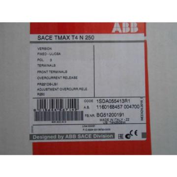 NEW In Box ABB T4N250BW Circuit Breaker 250A 600VAC 3-Pole (TMAX Series)