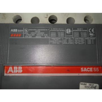 (V43) 1 USED ABB SACES5 S5H CIRCUIT BREAKER 400A 3 600V