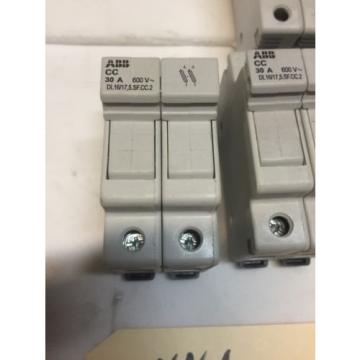 New Lot Of 6 ABB Fuse Holders DL16/17 30A 600V With Fuses Warranty Fast Shipping