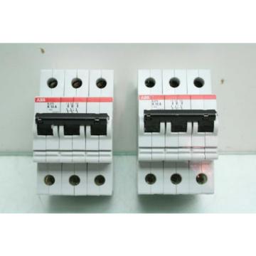 2 ABB S273-K10A Three Pole Industrial Circuit Breakers 10A