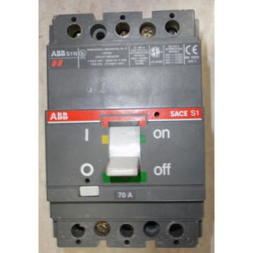 ABB S1N Circuit Breaker 70  Amp Sace S1 240 480 414 500 volt AC Ships Today