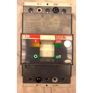 new boxed ABB TMAX T1N015TL 3 POLE 15 AMP THERMAL MAGNETIC CIRCUIT BREAKER