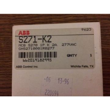 ABB S271-K2 Circuit Breaker 277V 2A 1P