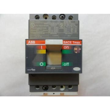 169596 New-No Box, ABB T1N040TL Circuit Breaker, 40A, 3-Pole, 600Y/347VAC/500VDC