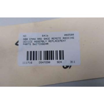 NEW ABB SACE EMAX RRD REMOTE RACKING DEVICE ASSEMBLY D547290