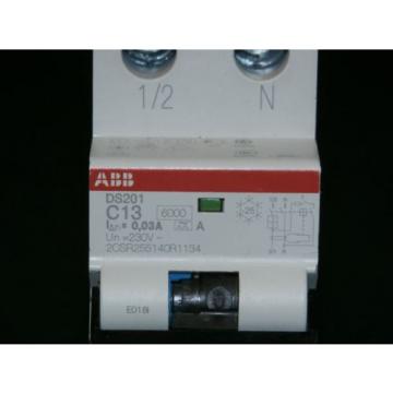 ABB DS201 C13 A30 2CSR255140R1134 Circuit Breaker 30 mA 230 / 400 V AC