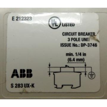 ABB K63A S283UX 3-Pole Circuit Breaker