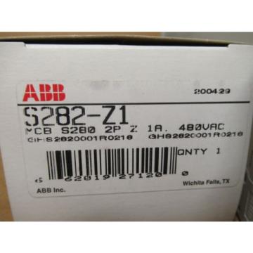 ABB CIRCUIT BREAKER S282-Z1 S282-Z1A GHS2820001 2P 1A A AMP 480VAC NEW