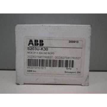 ABB S203U-K30 3-Pole 30-Amp Circuit Breaker 30A 3P 240V