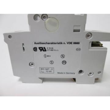 Lot of 2 ABB S 271 K20A Circuit Breakers, 1-Pole, Rating: 240VAC 20A, DIN Rail