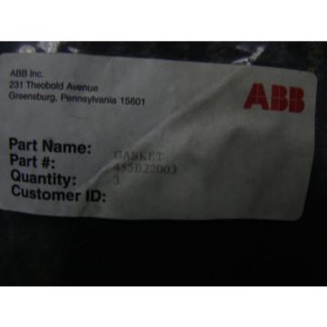 ABB INC. GASKET  455B22003  *NEW IN FACTORY BAG*    3 PC