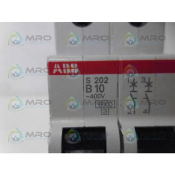 ABB S202-B10 CIRCUIT BREAKER 2P 400V *NEW NO BOX*