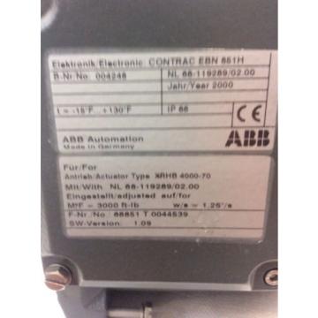 ABB CONTRAC ELECTRONIC EBH 851H 68851T, Hartmann &amp; Braun Actuator Type XRHB 4000