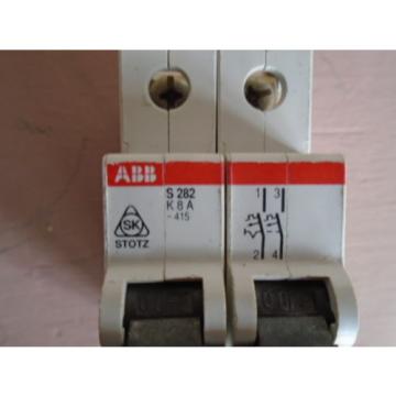 ABB S282 K8A 8 Amp 2 Pole 277/480V Circuit Breaker