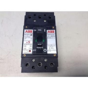 ABB ESB43225 225 Amp 480 VAC 500 VDC 3 Pole NE-6573 Circuit Breaker a S aS