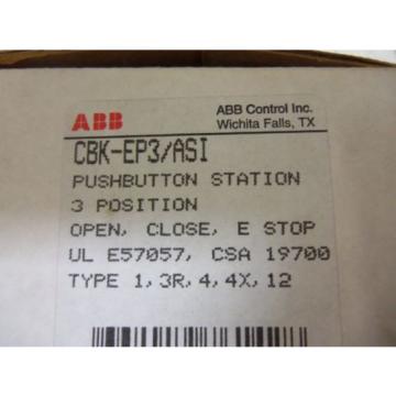 ABB CBK-EP3/ASI PUSH BUTTON STATION *NEW IN BOX*