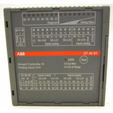 ABB     GJR5251600R0202  07AI91 F     I/O MODULE ANALOG    60 Day Warranty!