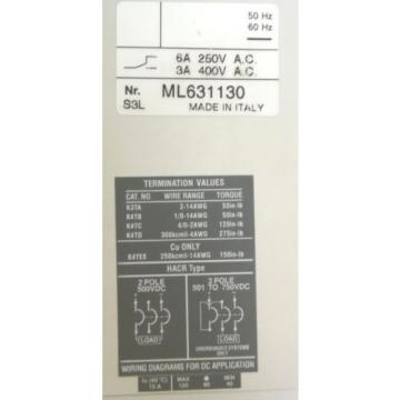ABB S3N Instantaneous Trip Circuit Breaker 3 Pole 10A 600VAC