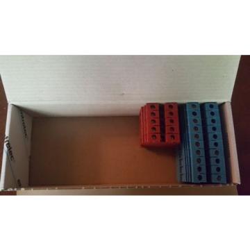 ABB / Entrelec 012511813 terminal blocks new in box  lot of 15 10 blue 5 Red