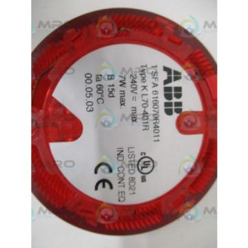 ABB 1SFA616070R4011 KL70-401R STACK RED LIGHT ELEMENT *NEW IN BOX*