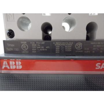 ABB 125 AMP BREAKER SACE TMAX TS3N 150, 3 POLE, (NEW, OLD STOCK)