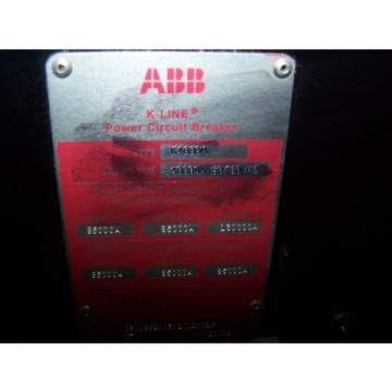 ABB K-LINE 4000 AMP POWER CIRCUIT BREAKER TYPE K4000M MPS-C2000 TRIP UNIT 4000A