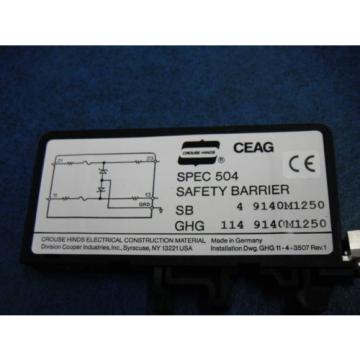 Crouse Hinds ABB CEAG Spec 504 Safety Barrier SB4 9140M1250