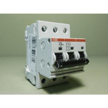 TESTED - ABB S223-K40 Breaker 240 VAC, 3 Pole, 40 Amp Circuit Breaker  K-40-A