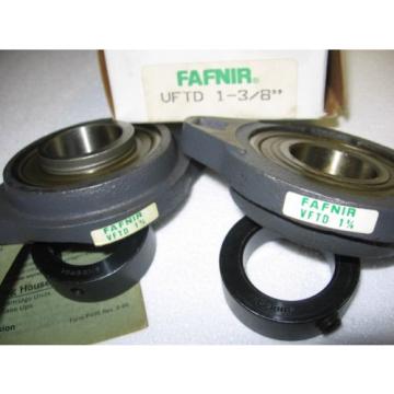 Lot of 2) Fafnir VFTD 1-3/8&#034; 2-Bolt Flange Bearing Units VFTD1-3/8 VFTD13/8